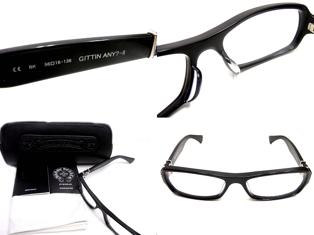 クロムハーツ買取専門ブログ GITTIN ANY？-Ⅱ眼鏡/ブラック クロムハーツメガネ！クロムハーツ買取りました！