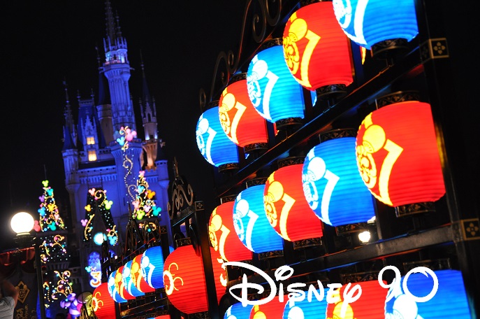ディズニー夏祭り 提灯 Disney 90