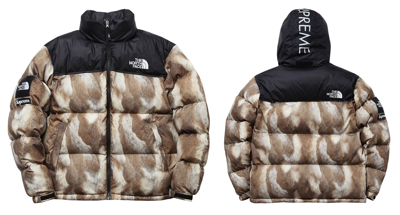Supreme × The North Face 2013 A/W Fur Print Nuptse Jacket / Vest 11月23日