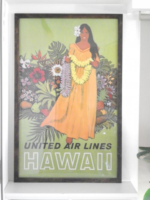 70年代UnitedAirlinesユナイテッド航空ハワイ販促ビンテージポスター 
