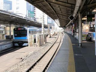 東海道線上り2番線の拡幅工事着工前。